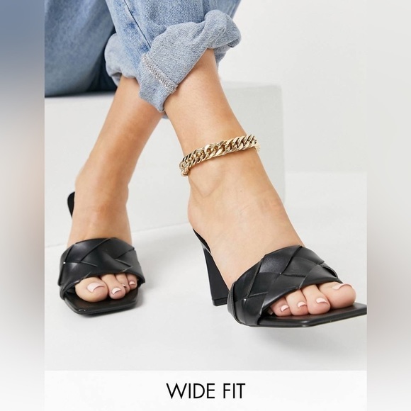 Shoes - 𝅺ASOS- Z_Code_Z  Rae plaited heeled mules in black